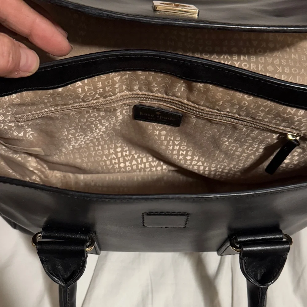 Kate Spade Bond Street Black Handbag Black pink strap - Picture 7 of 7